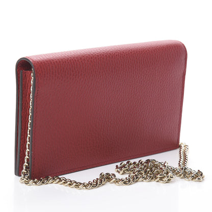 Gucci Dollar Calfskin Medium Betty Chain Wallet Tabasco 2 of 5