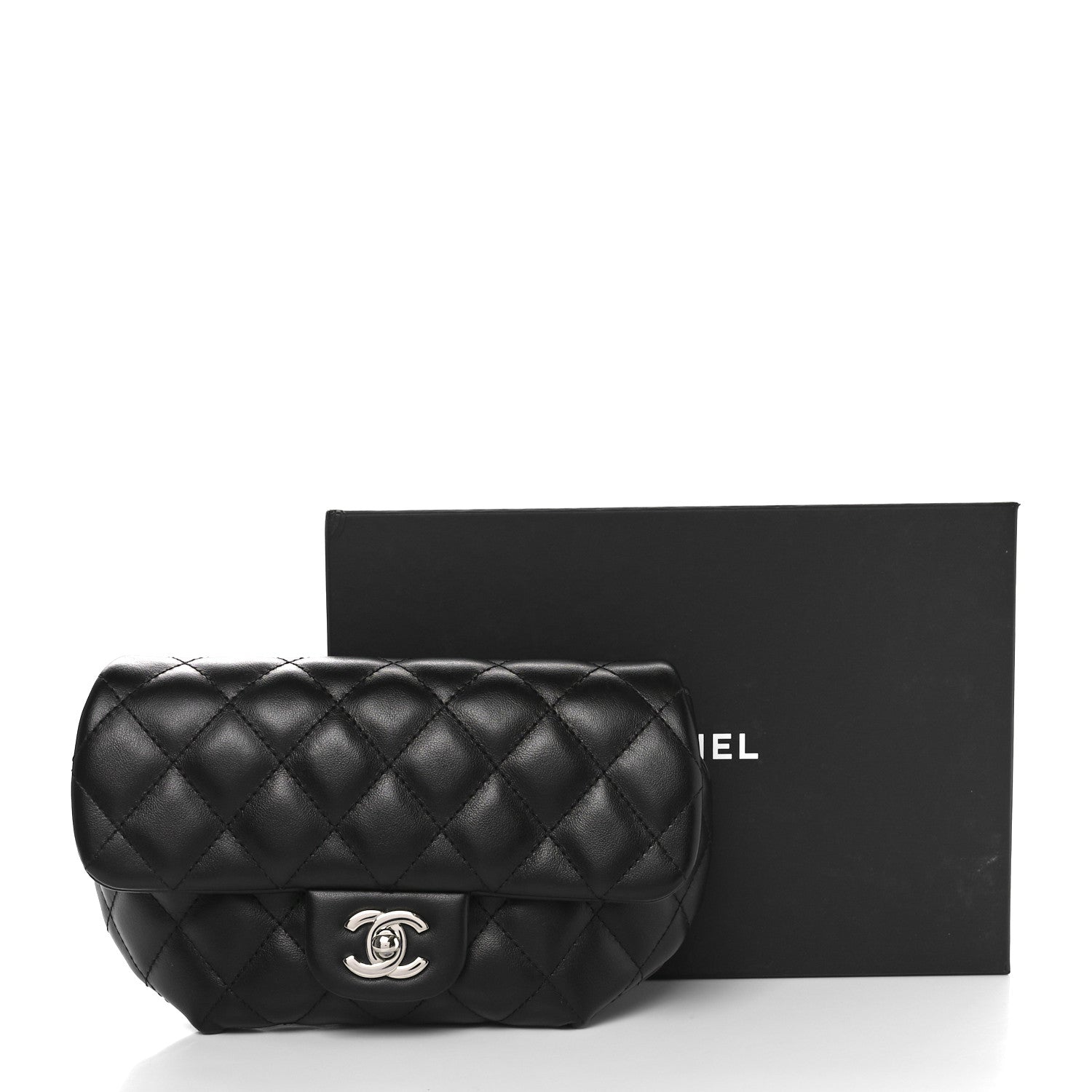Chanel Calfskin Quilted CC Uniform Flap Belt Bag Black 11 of 11