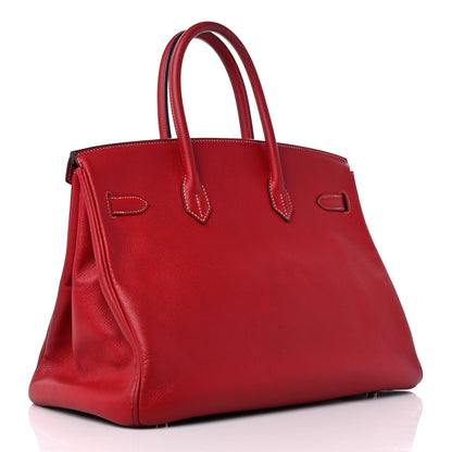 Hermes Epsom Candy Birkin 35 Rouge Casaque Bleu Thalassa 3 of 24
