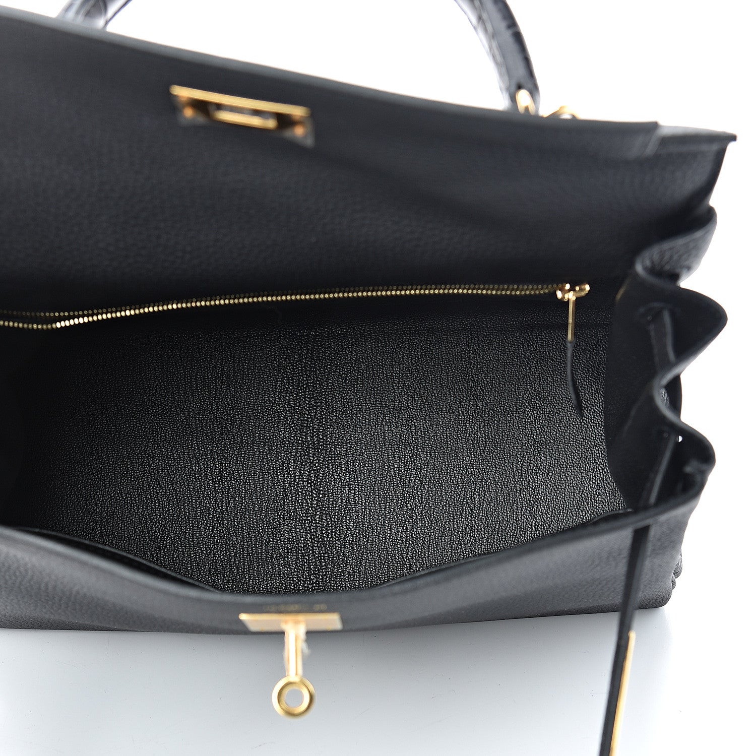 Hermes Togo Matte Alligator Kelly Retourne Touch 28 Black 12 of 39
