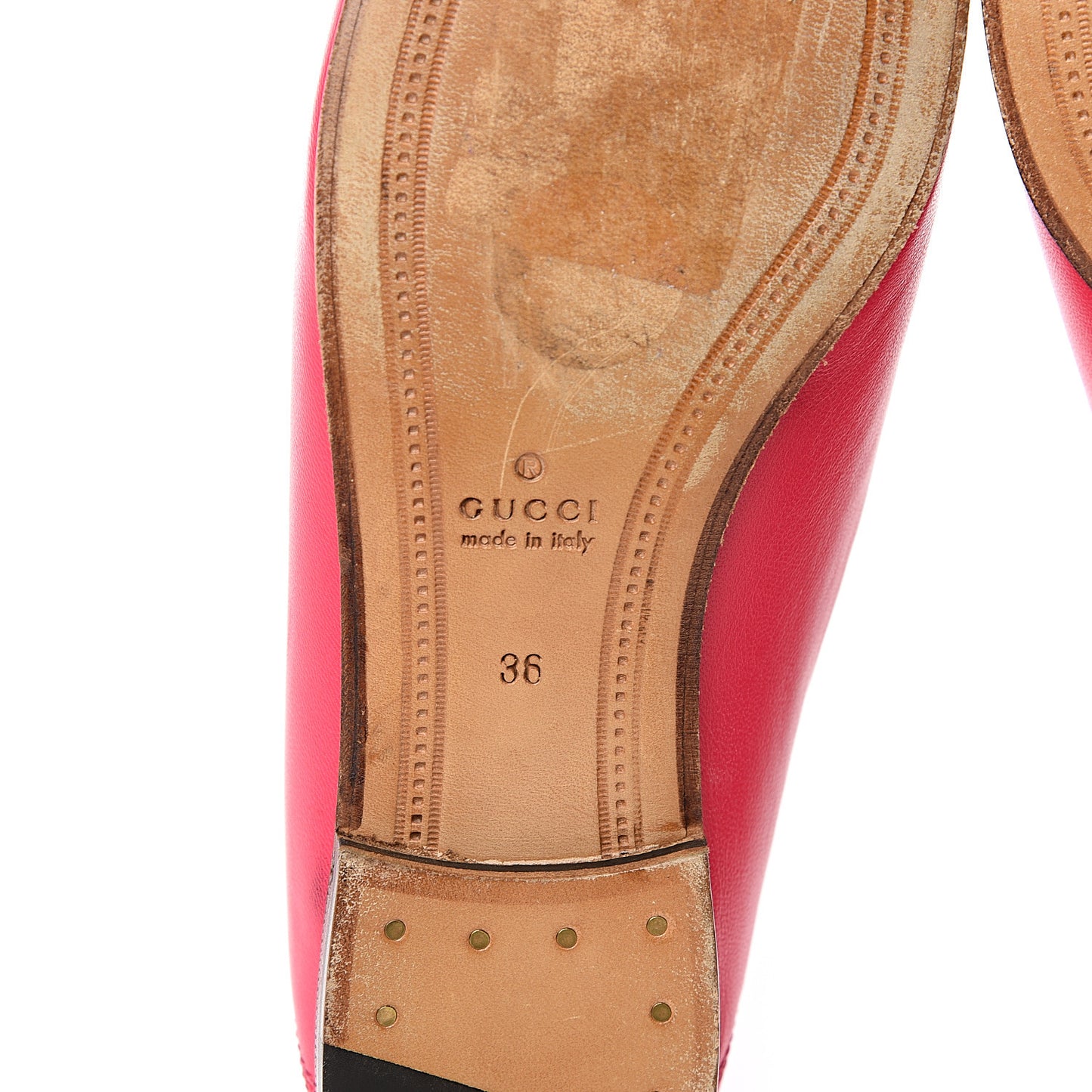 Lambskin Womens Brixton Horsebit Loafers 36 Hot Pink
