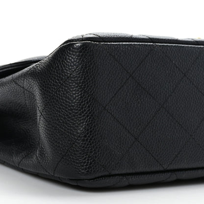 Chanel Caviar Quilted Jumbo Single Flap Black 8 of 9