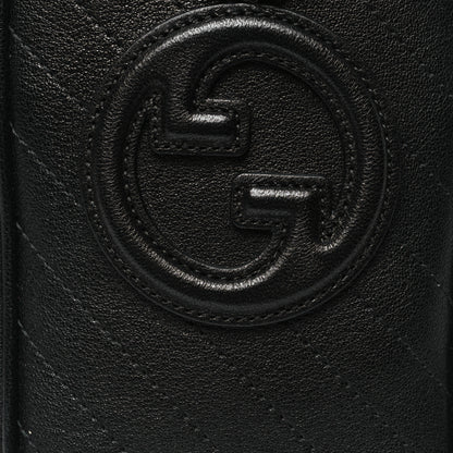 Gucci Sakai Be Green Calfskin Diagonal Stitched Mini Blondie Vertical Shoulder Bag Black 8 of 11