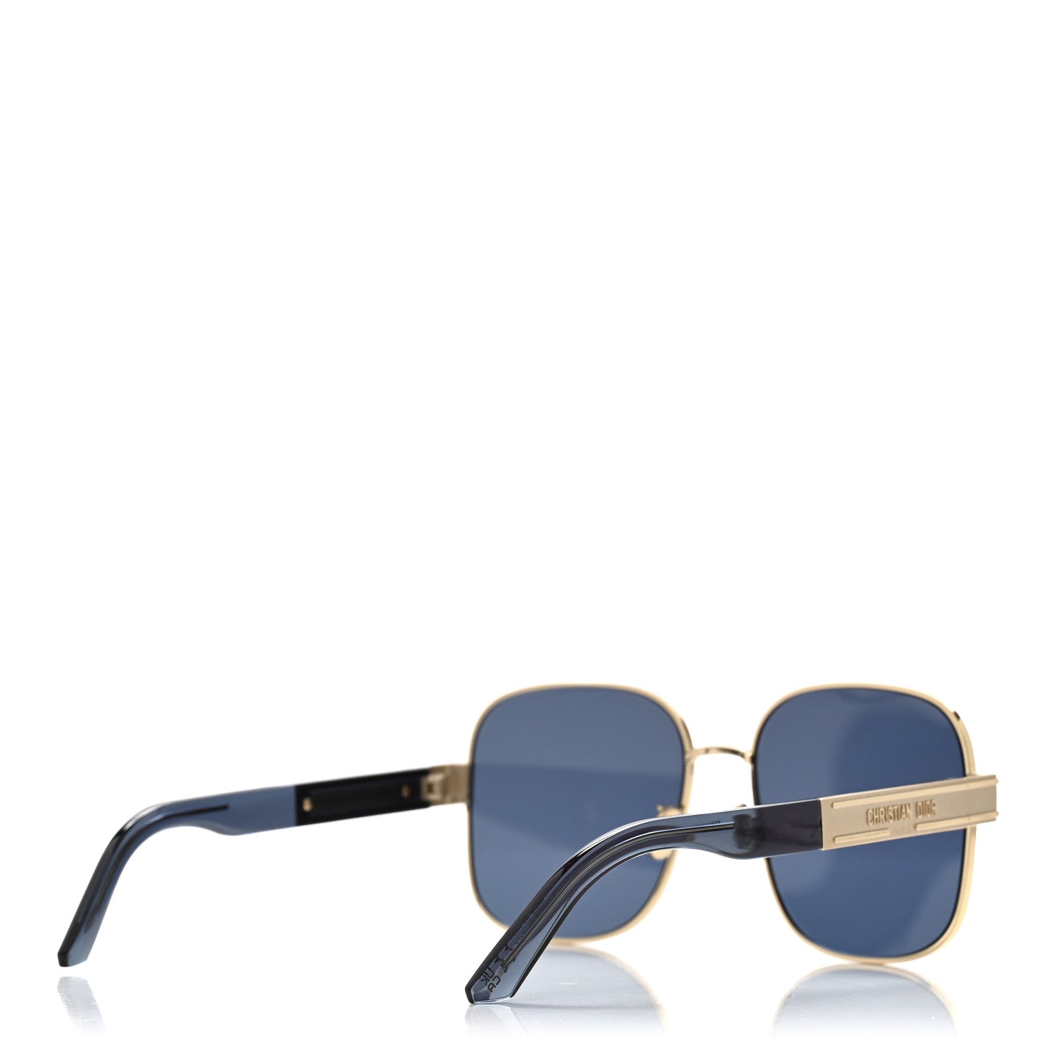 Christian Dior Diorsignature S5U Square Sunglasses Gold Blue 4 of 7