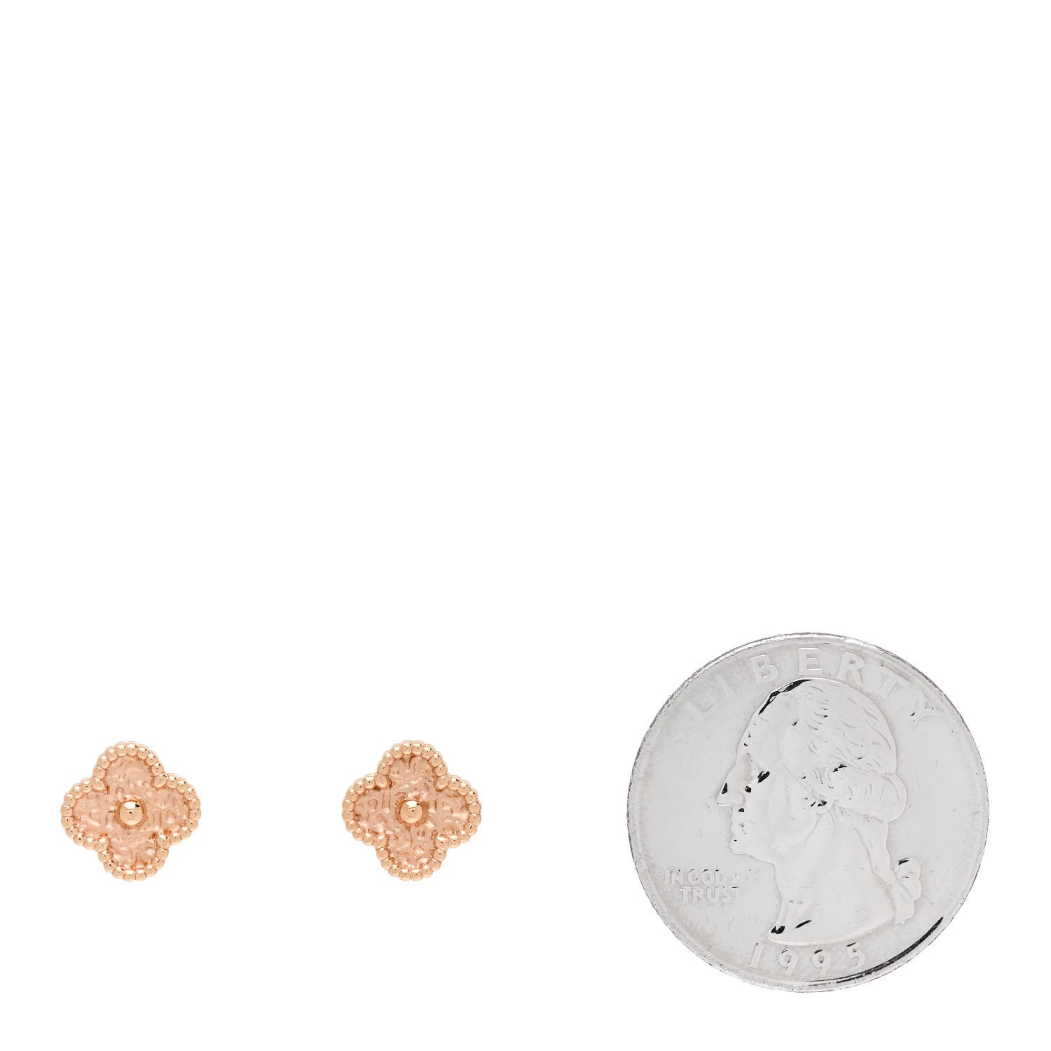 Van Cleef & Arpels 18K Rose Gold Sweet Alhambra Earrings 2 of 5