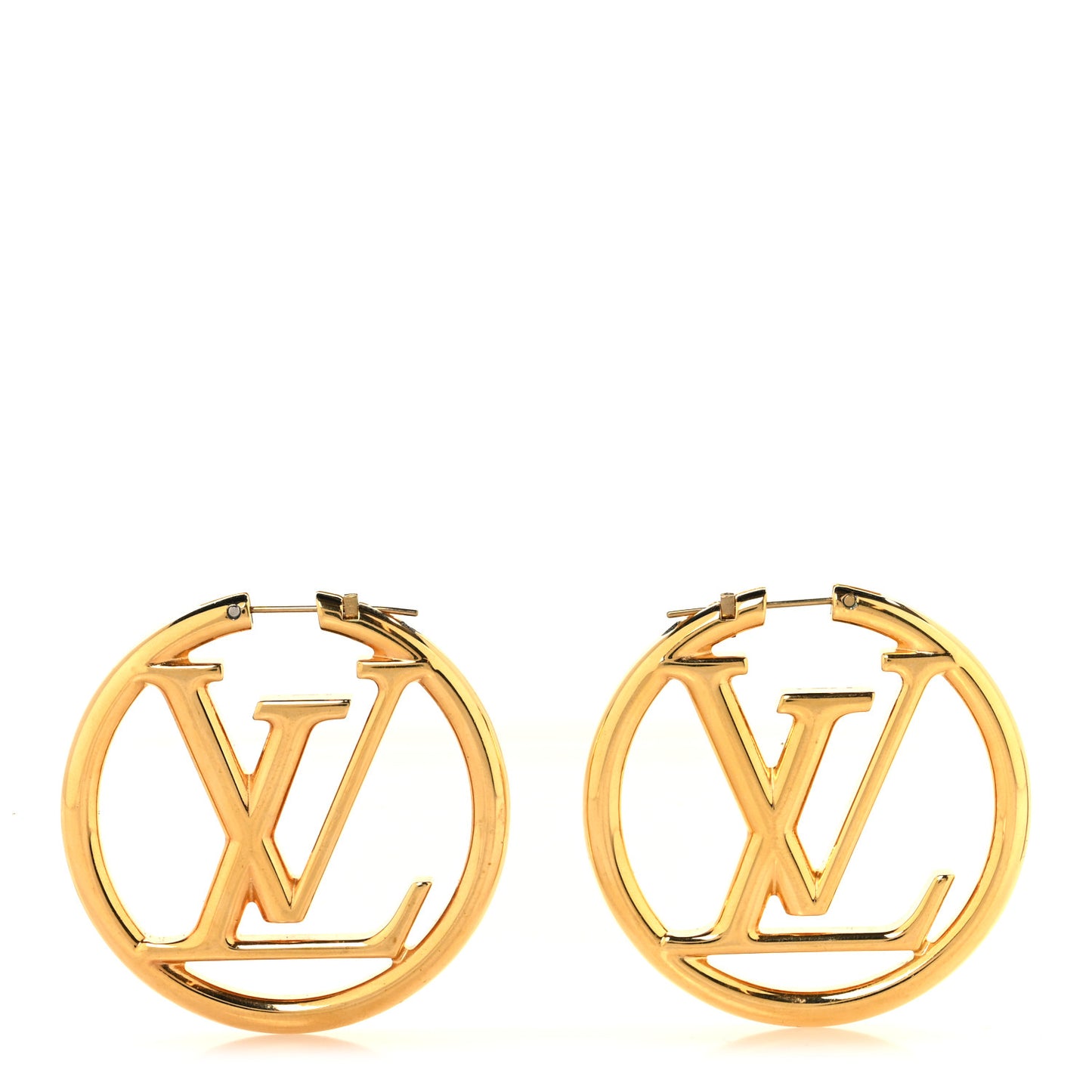 Metal Louise Hoop Earrings Gold