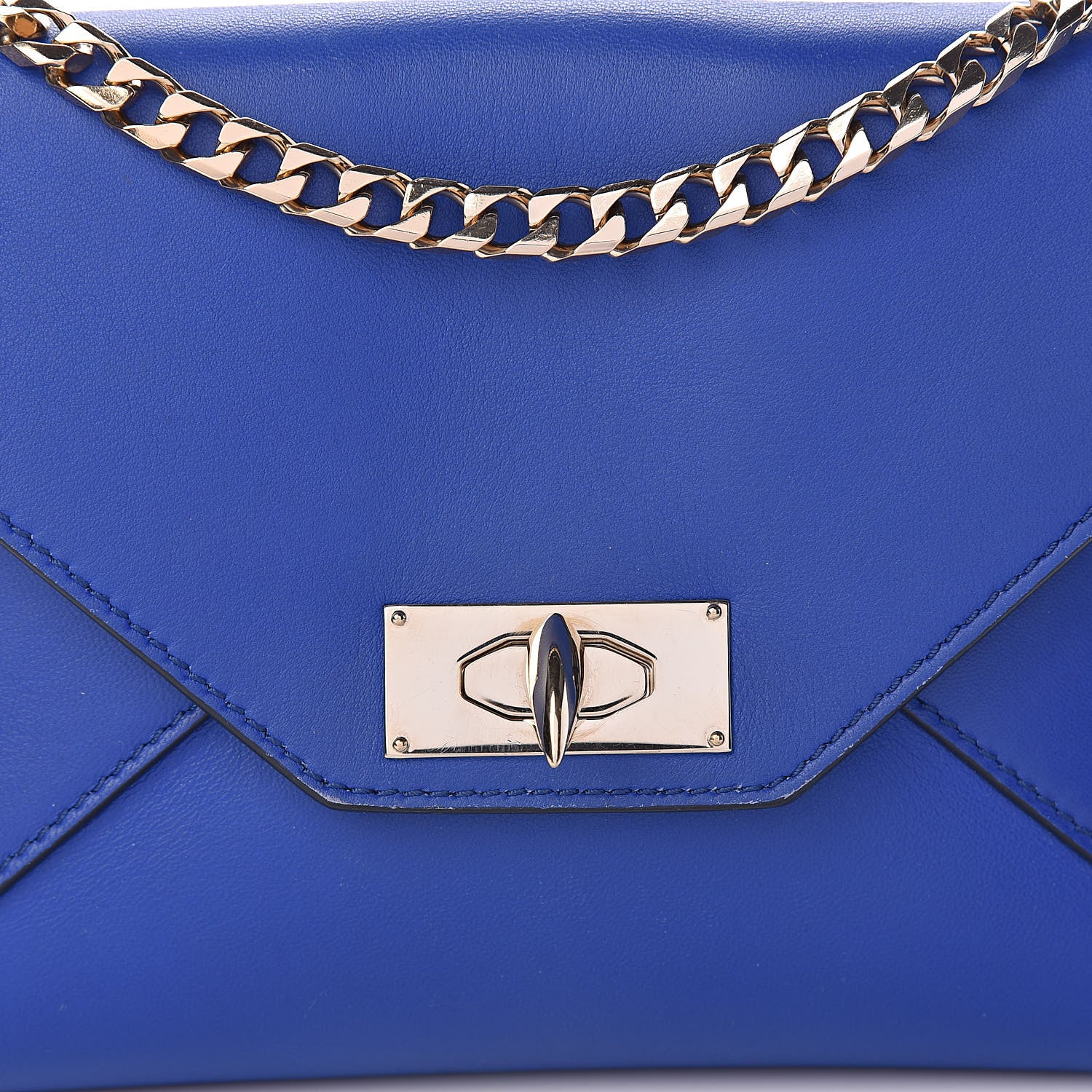 Givenchy Lambskin Medium Shark Lock Envelope Shoulder Bag Blue 9 of 15