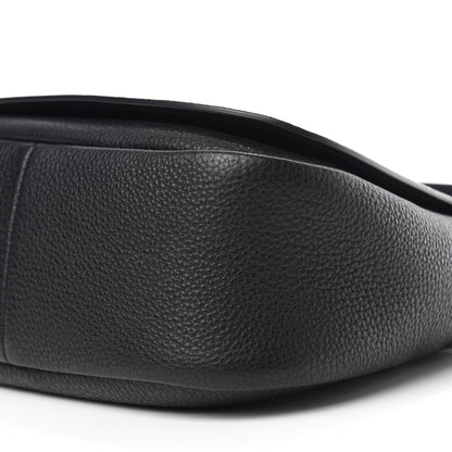 Prada Vitello Daino Soft Shoulder Flap Bag Black 7 of 10