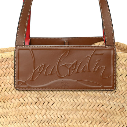 Christian Louboutin Woven Straw Loubishore Tote Beige 11 of 11