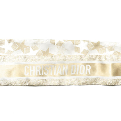 Christian Dior Silk Star Scarf Gold 2 of 4