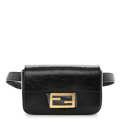 Fendi Agnello Old Shine Hip Belt Baguette Bag Black 1 of 9