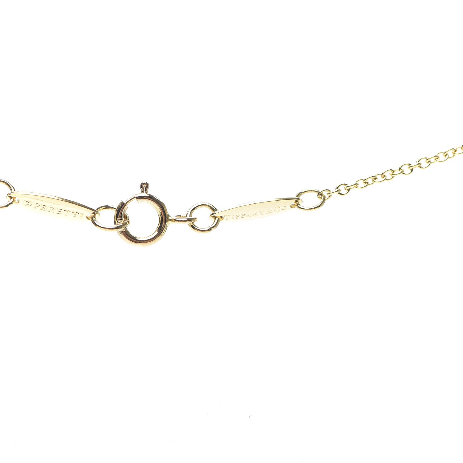 Tiffany 18K Yellow Gold Diamond .17ct Elsa Peretti Diamonds by the Yard Heart Pendant Necklace 6 of 8