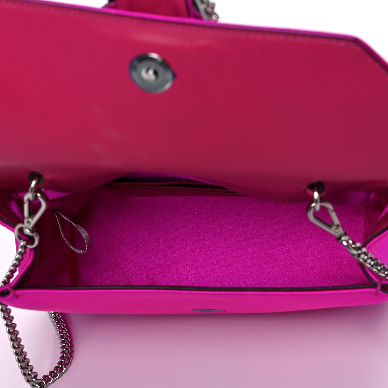 Jimmy Choo Satin Crystal Embellished Madeline Clutch Fuchsia 4 of 10
