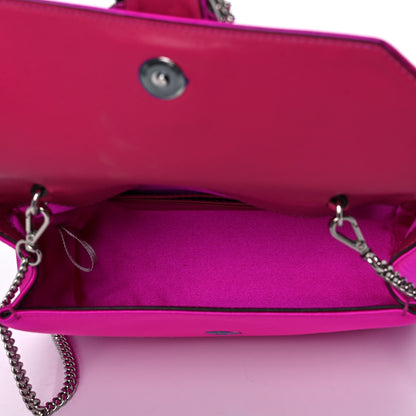 Jimmy Choo Satin Crystal Embellished Madeline Clutch Fuchsia 4 of 10