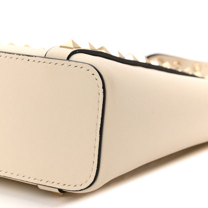 Valentino Garavani Pebbled Calfskin Rockstud North South Crossbody Bag Light Ivory 9 of 9