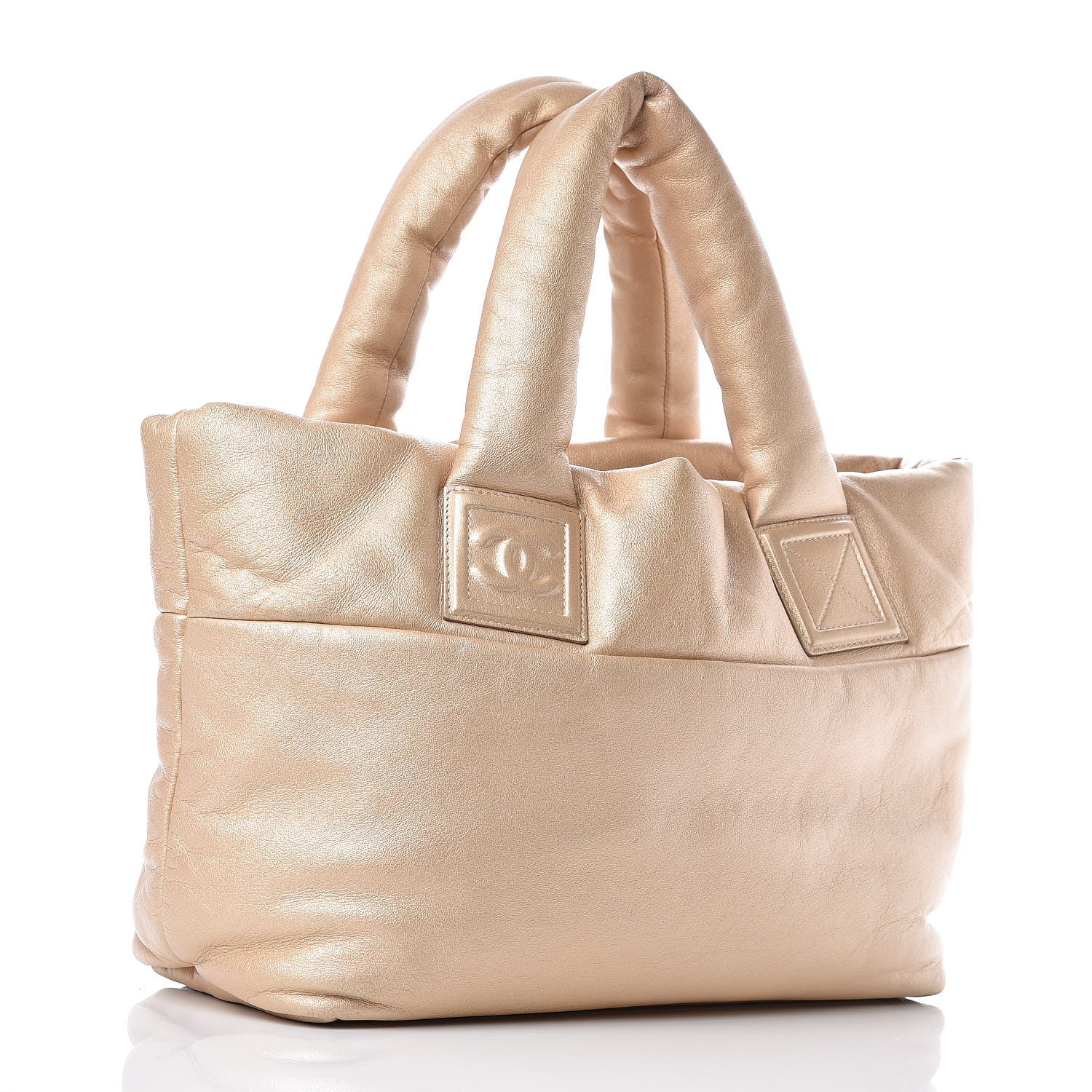 Chanel Metallic Lambskin Small Coco Cocoon Reversible Tote Light Gold 4 of 17