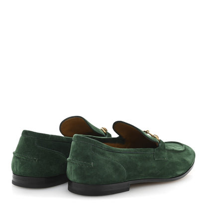 Gucci Suede Horsebit Mens Jordaan Loafers 9 Green 5 of 9