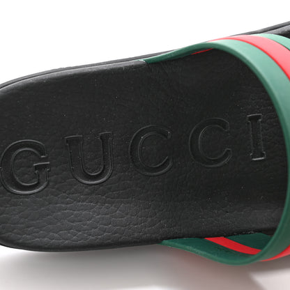 Gucci Rubber Web Mens Slide Sandals 10 Green Red 6 of 10