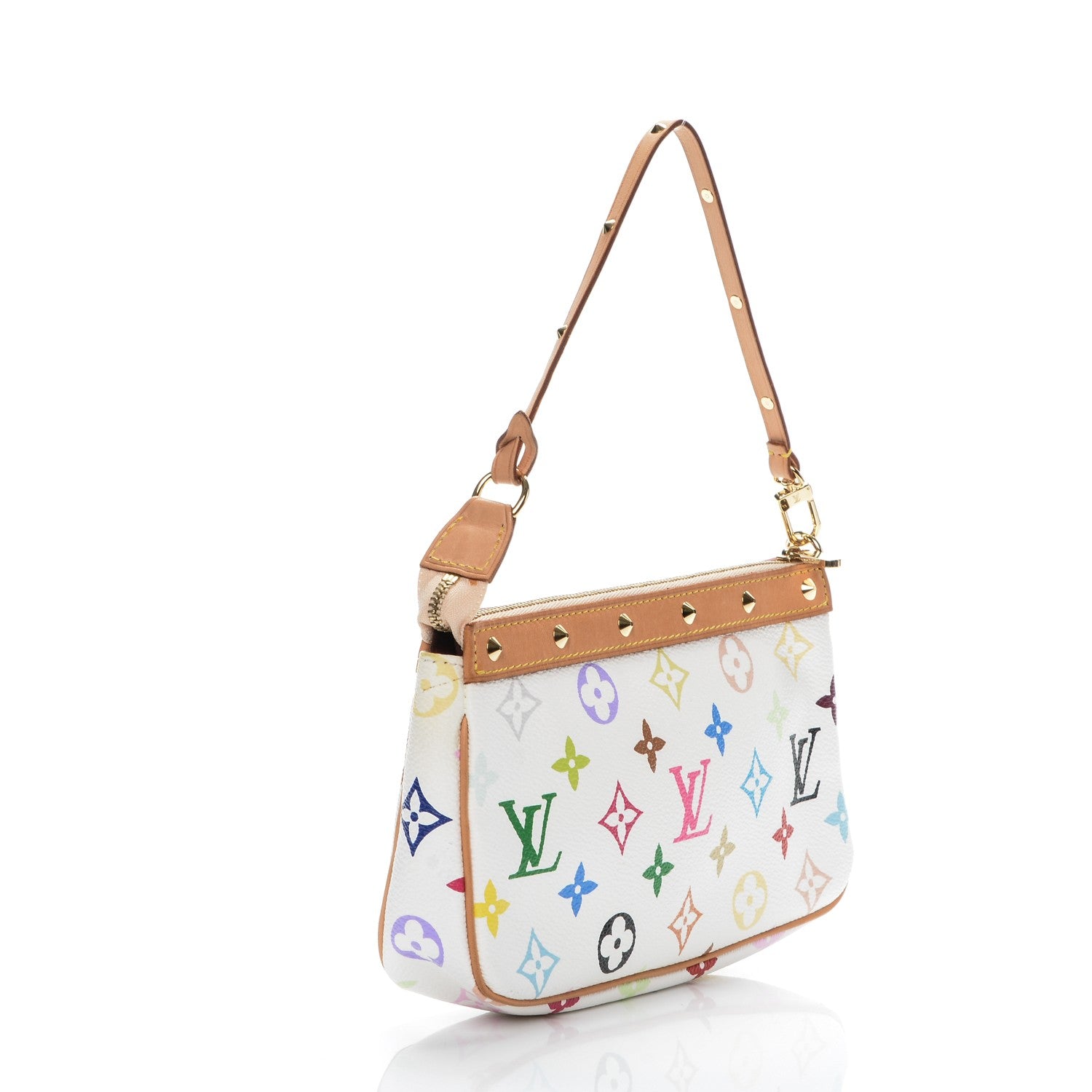 Louis Vuitton Monogram Multicolor Pochette Accessories White 3 of 8