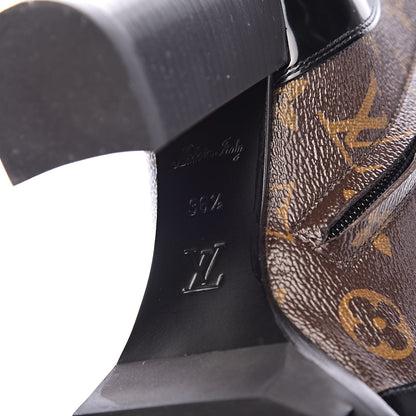 Louis Vuitton Patent Calfskin Monogram Star Trail Ankle Boots 36.5 Black 8 of 12