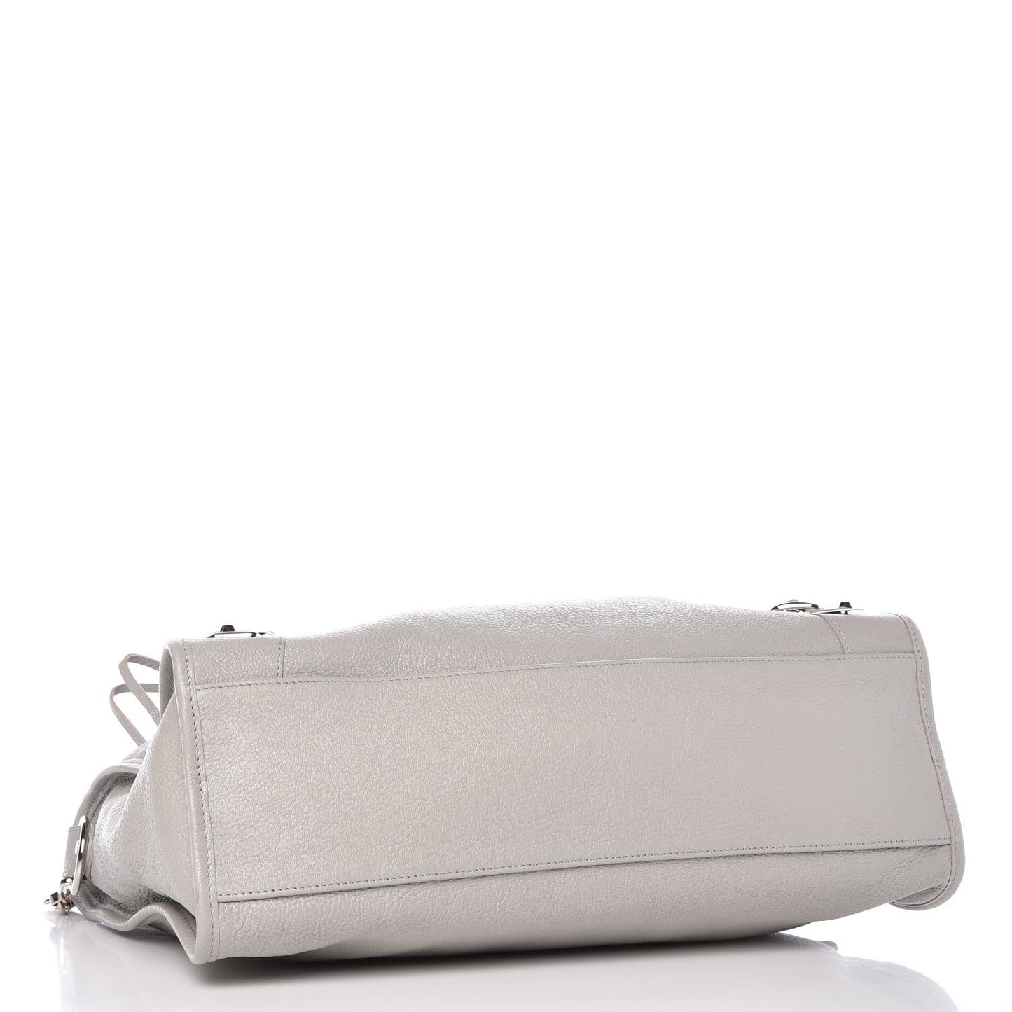 Chevre Silver Metallic Edge Hardware City Gris Glace
