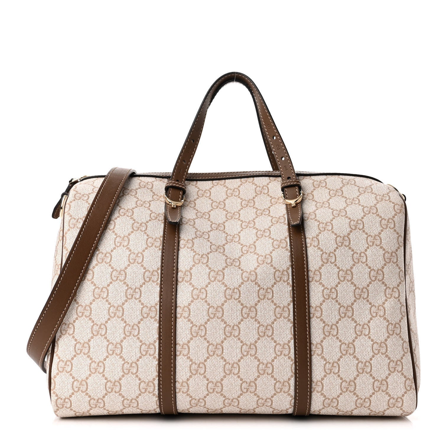 Gucci GG Supreme Monogram Calfskin Medium Nice Boston New Mystic White Beige Brown 1 of 10
