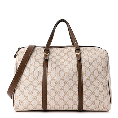 Gucci GG Supreme Monogram Calfskin Medium Nice Boston New Mystic White Beige Brown 1 of 10
