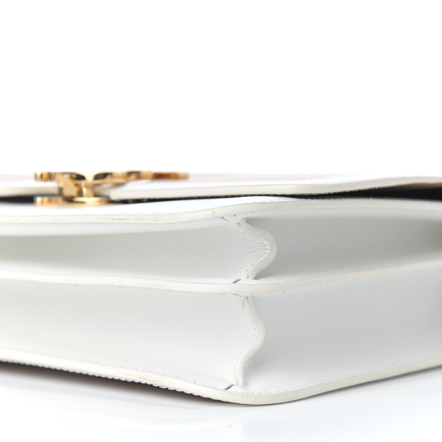 Smooth Calfskin Monogram Medium TB Bag Chalk White Camel