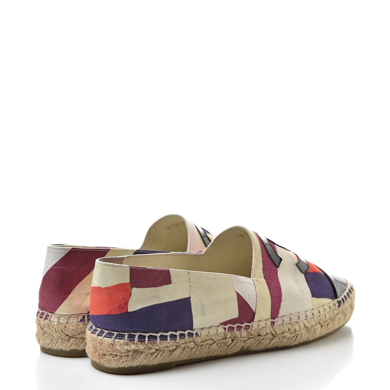 Chanel Crepe Patent CC Espadrilles 37 Multicolor Black 4 of 9