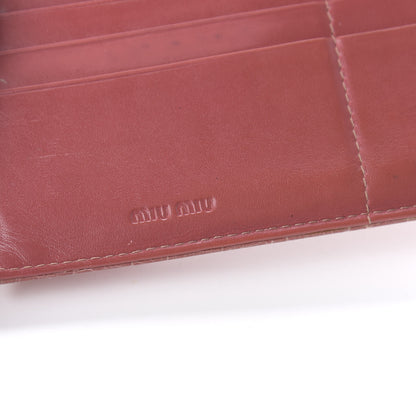 Miu Miu Crocodile Embossed Saint Cocco Lux Continental Flap Wallet Antico 8 of 9