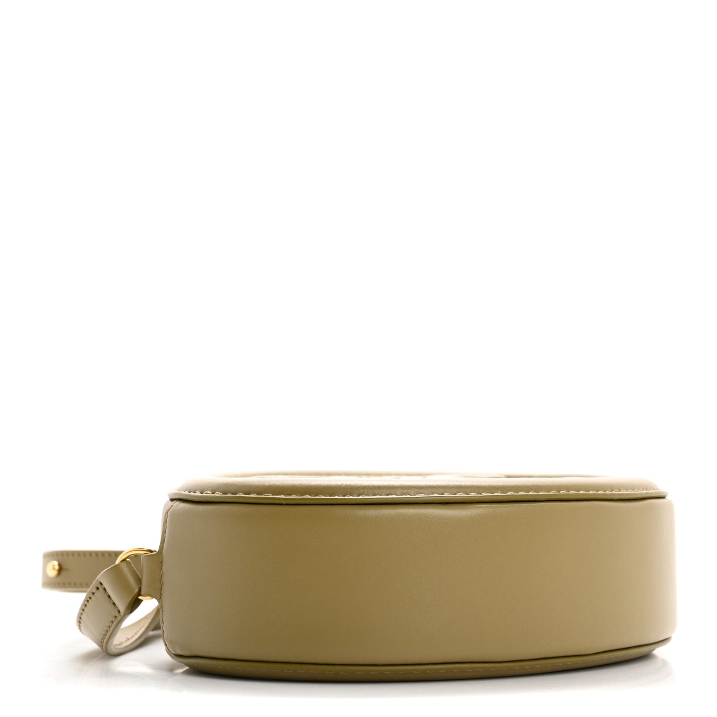 Smooth Calfskin Cuir Small Triomphe Oval Purse Crossbody Olive