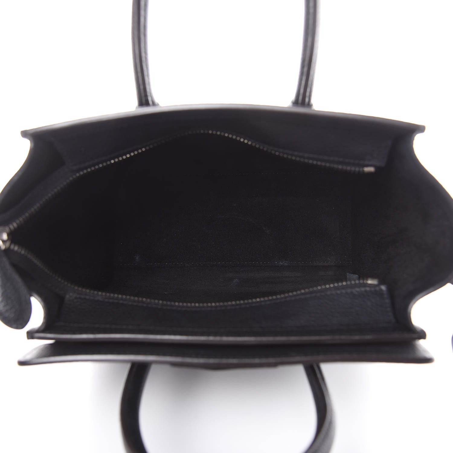 Celine Drummed Calfskin Nano Luggage Black 5 of 13