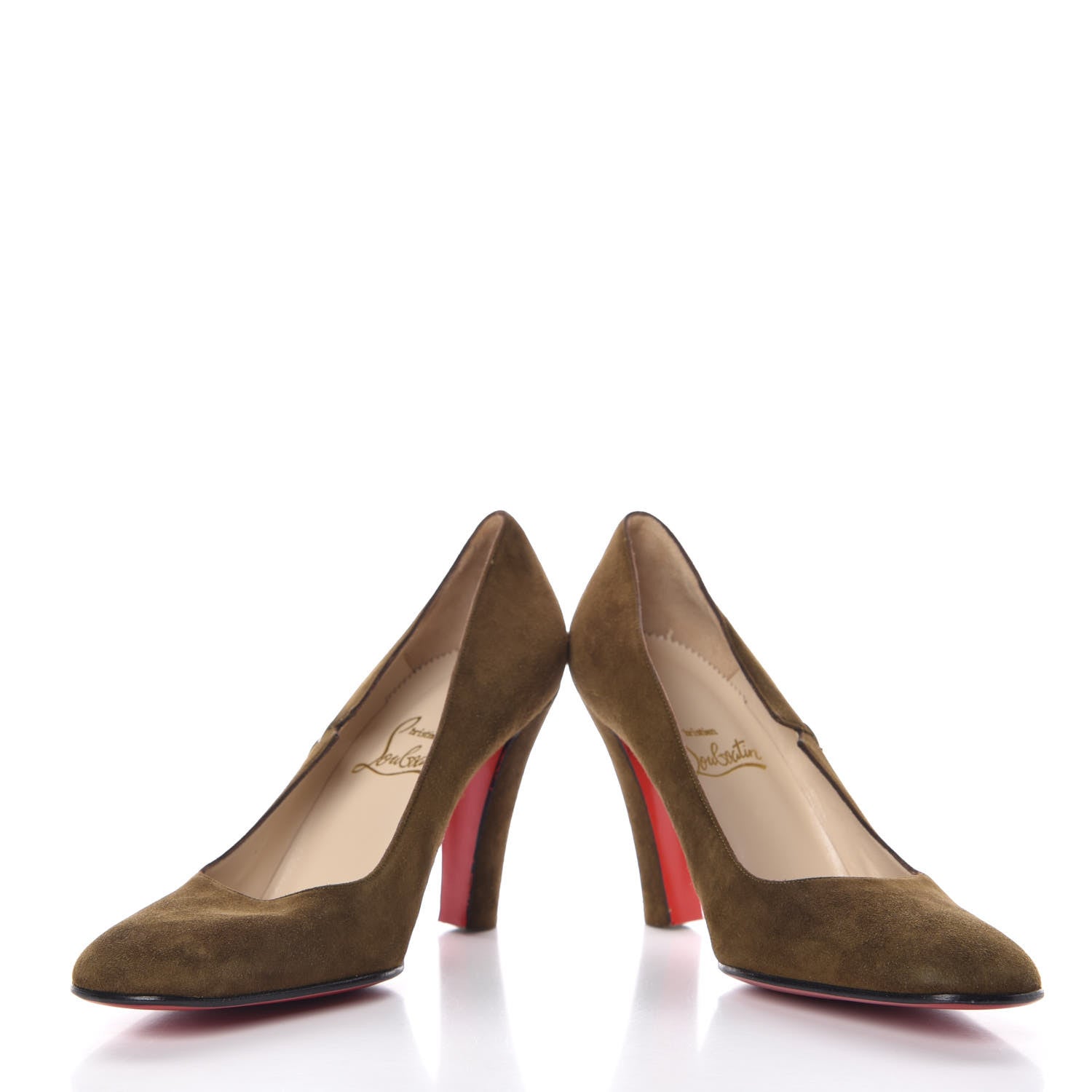 Christian Louboutin Suede Pumps 38 Green 5 of 12