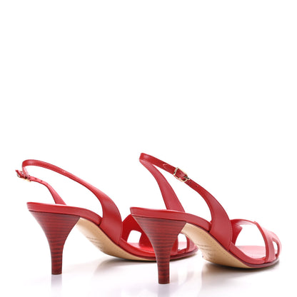 Hermes Nappa Night 70 Slingback Sandals 35.5 Red 4 of 8