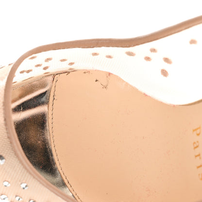 Christian Louboutin Rete Glitter Mini Specchio Strass Follies 100 Pumps 35.5 Pearl 8 of 10