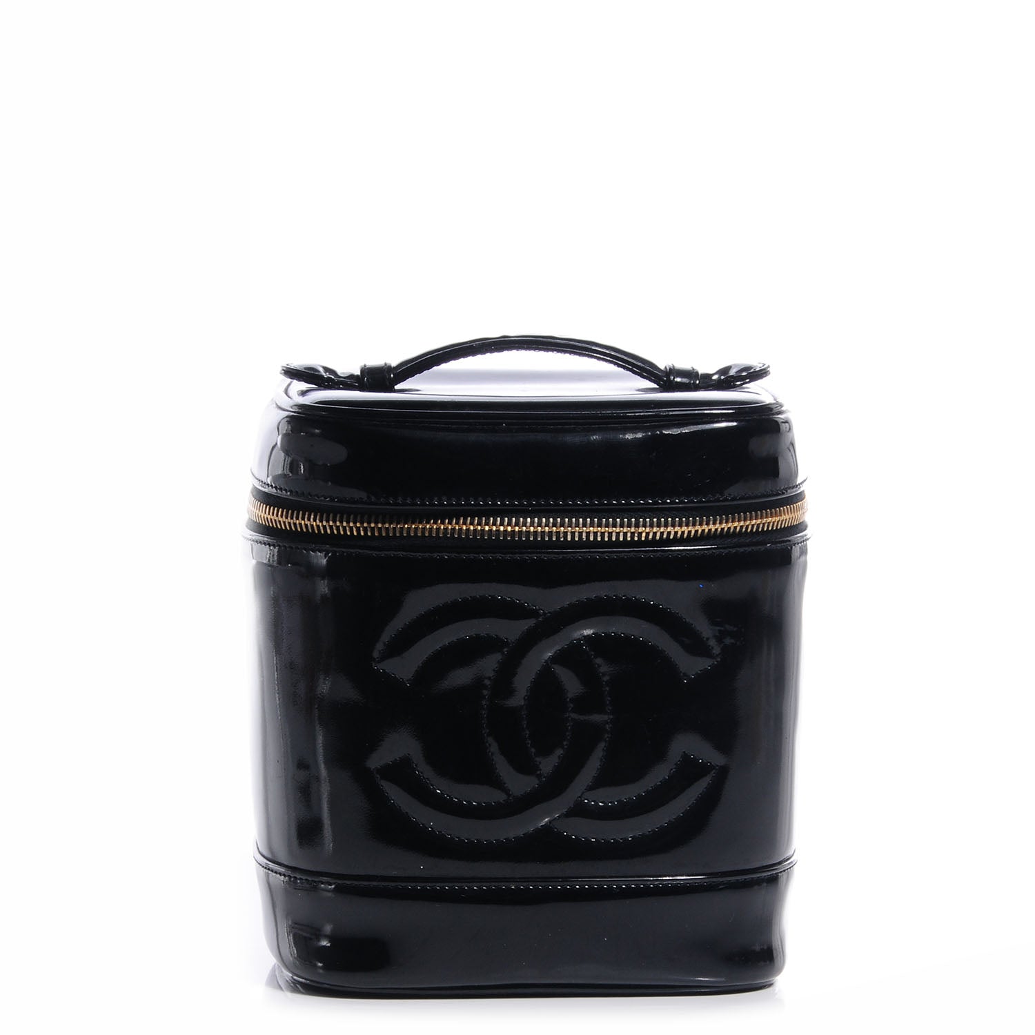Chanel Patent Vanity Cosmetic Case Black 1 of 8