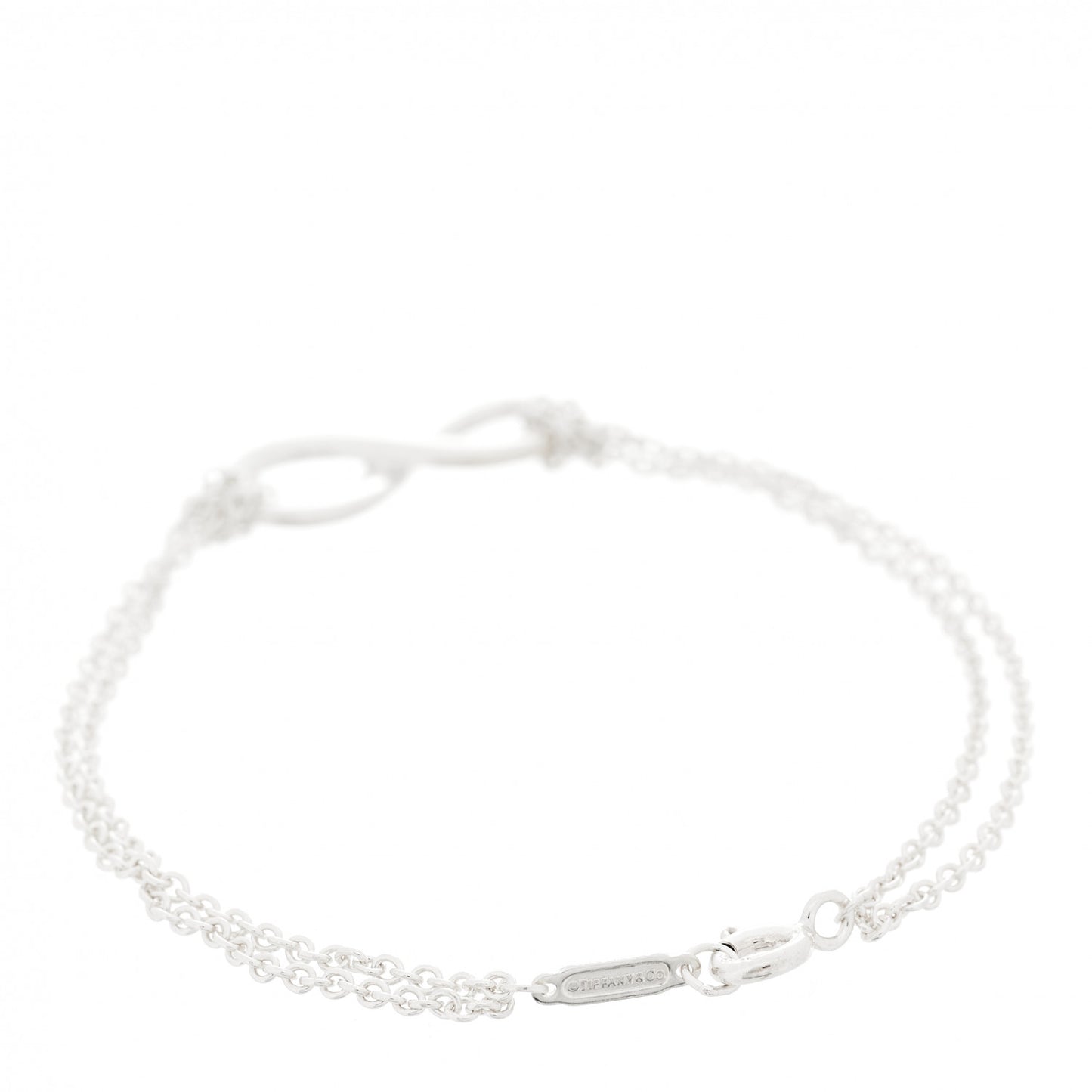 Sterling Silver Infinity Double Chain Bracelet