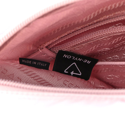 Prada Re-Nylon Vela Saffiano Pocket Double Buckle Messenger Shoulder Bag Alabastro 8 of 11