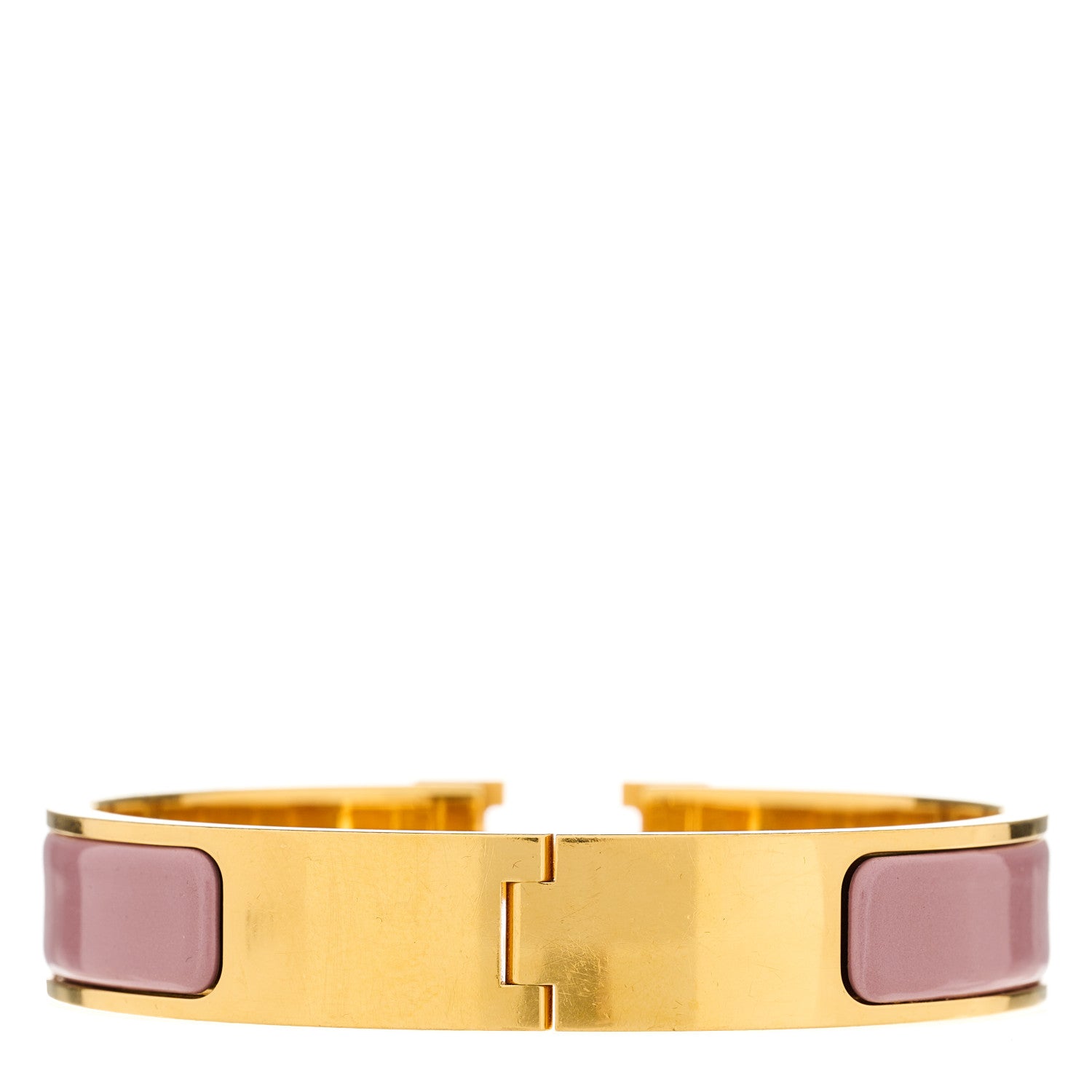 Hermes Enamel Narrow Clic Clac H Bracelet PM Marron Glace 2 of 4