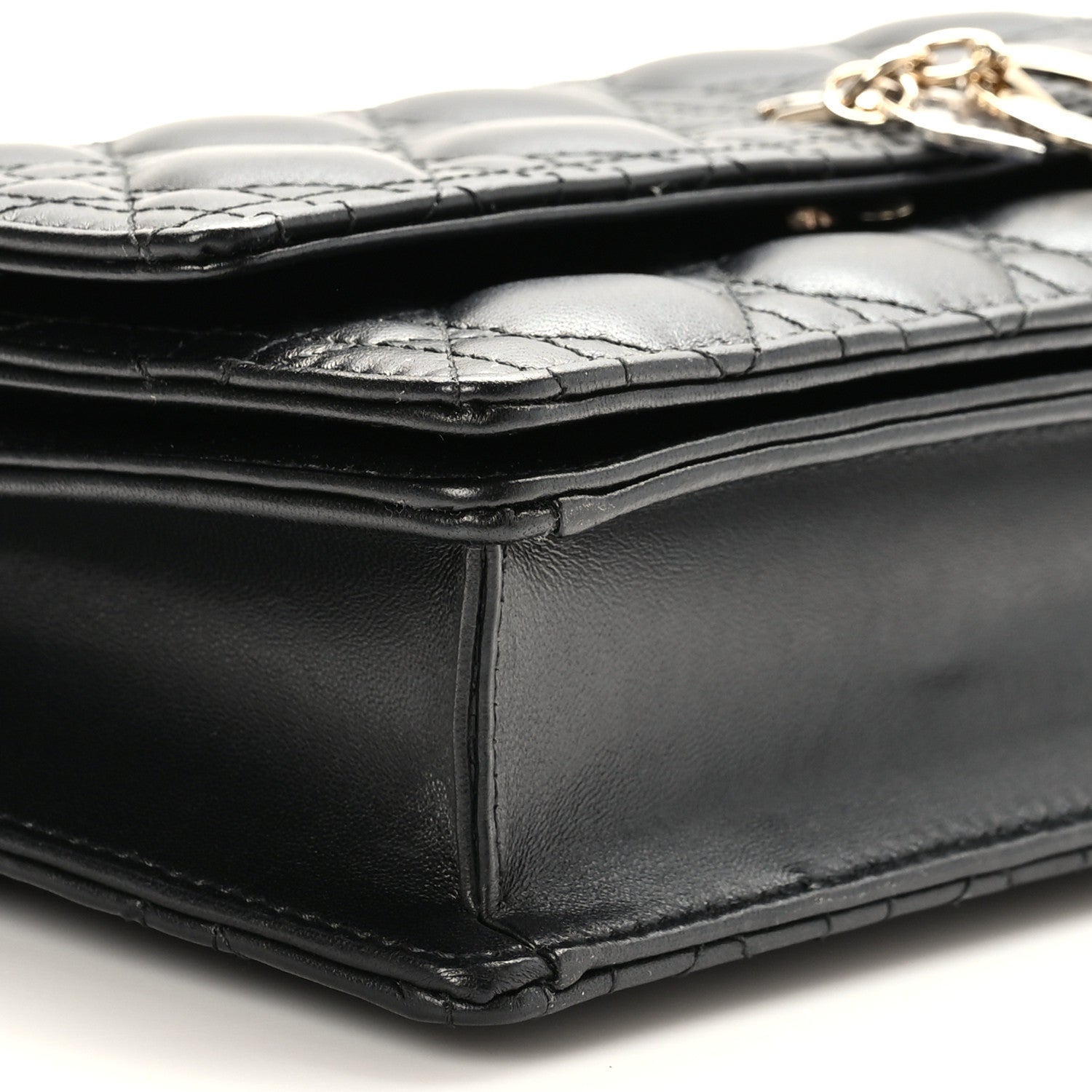 Christian Dior Lambskin Cannage Miss Dior Top Handle Bag Black 7 of 8