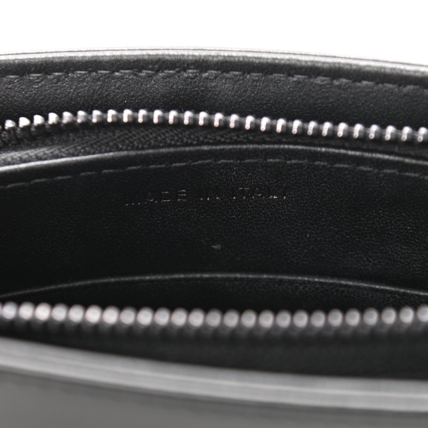 Calfskin Macrocannage Diamond Caro Zipped Pouch With Chain Black