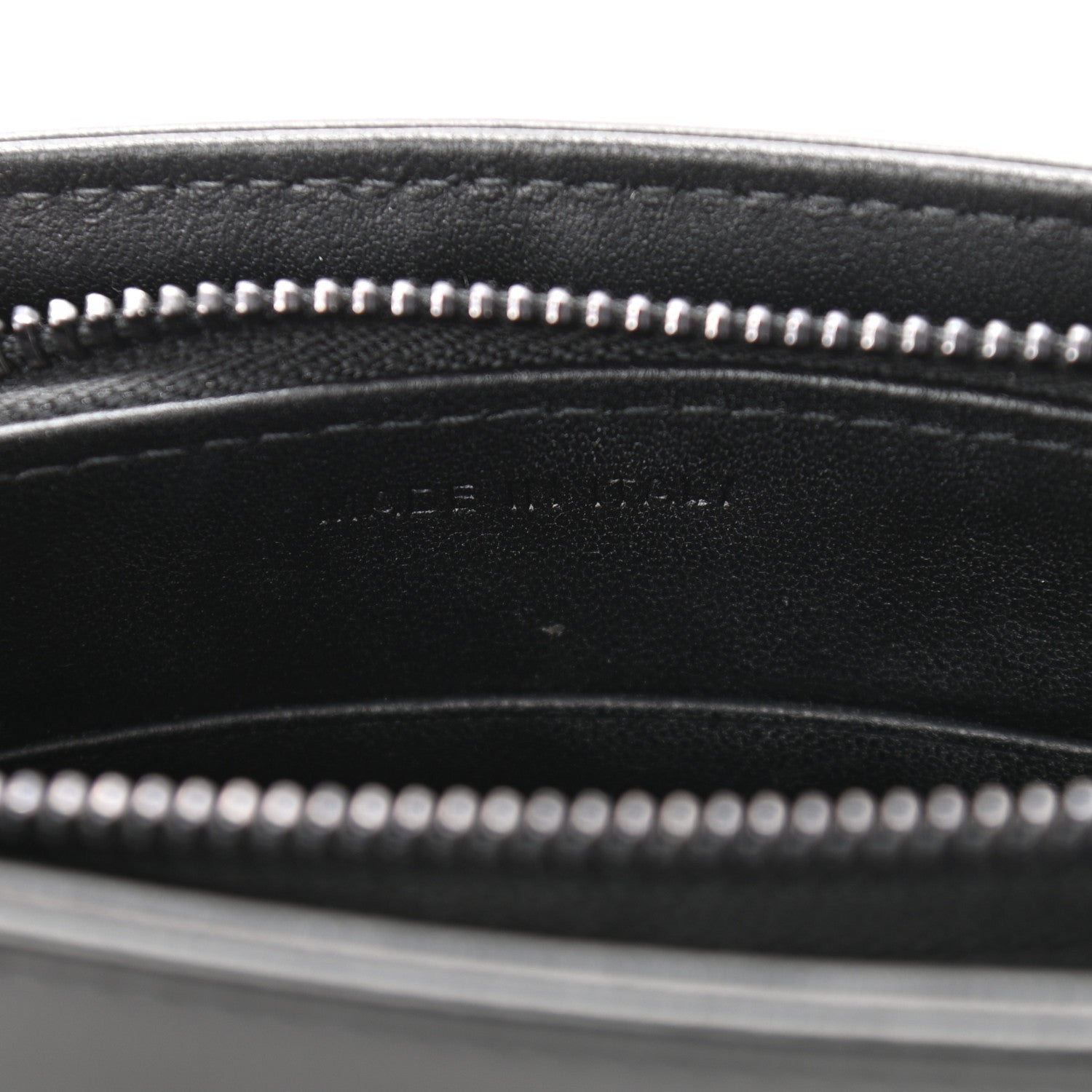 Christian Dior Calfskin Macrocannage Diamond Caro Zipped Pouch With Chain Black 7 of 13