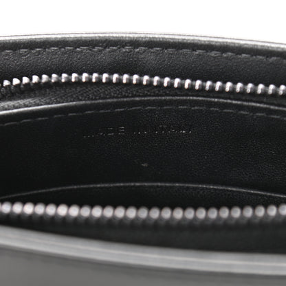 Christian Dior Calfskin Macrocannage Diamond Caro Zipped Pouch With Chain Black 7 of 13