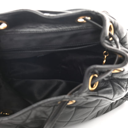 Chanel Lambskin Quilted Backpack Black 5 of 9