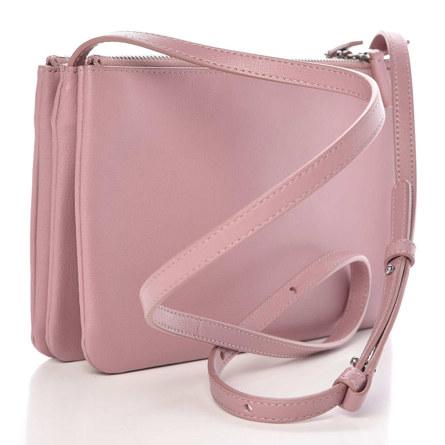 Lambskin Small Trio Crossbody Bag Antique Rose