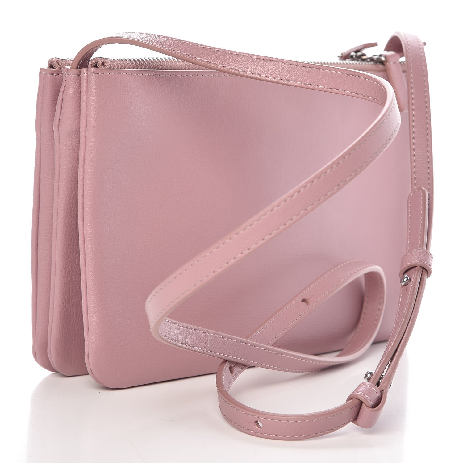 Celine Lambskin Small Trio Crossbody Bag Antique Rose 3 of 10