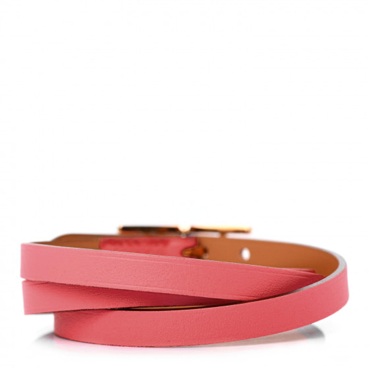 Hermes Swift Hapi 3 MM Triple Tour Wrap Bracelet T1 Rose Azalee 3 of 5