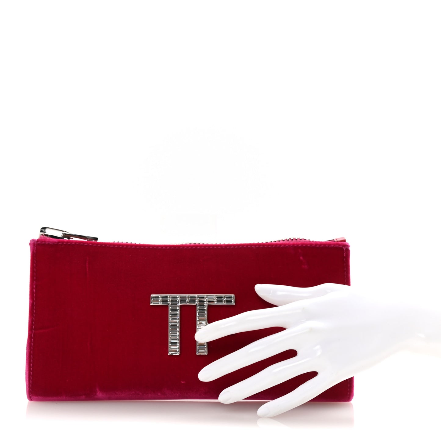 Velvet Crystal TF Clutch Pink