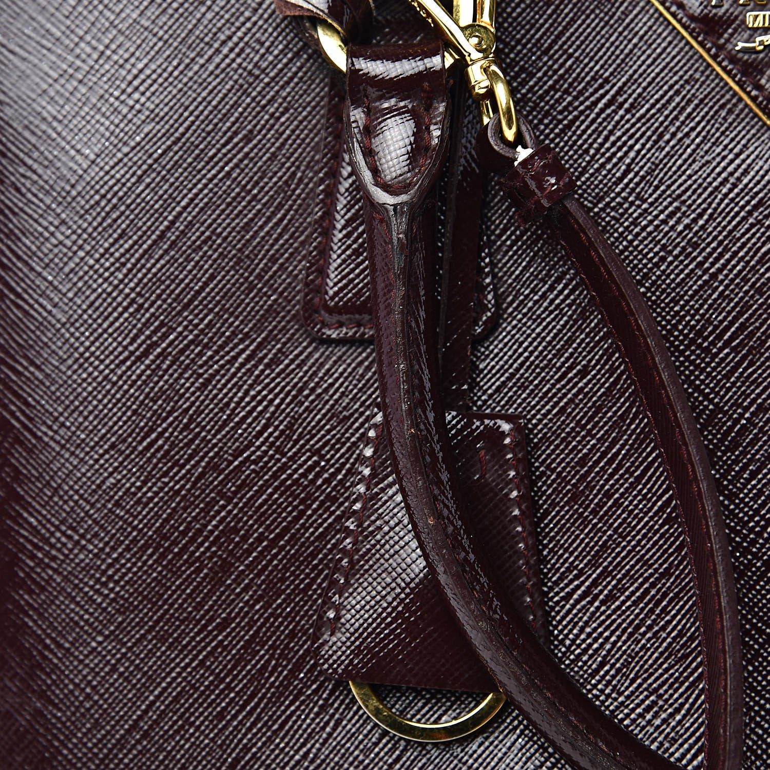Prada Saffiano Vernice Medium Promenade Tote Granato 10 of 18