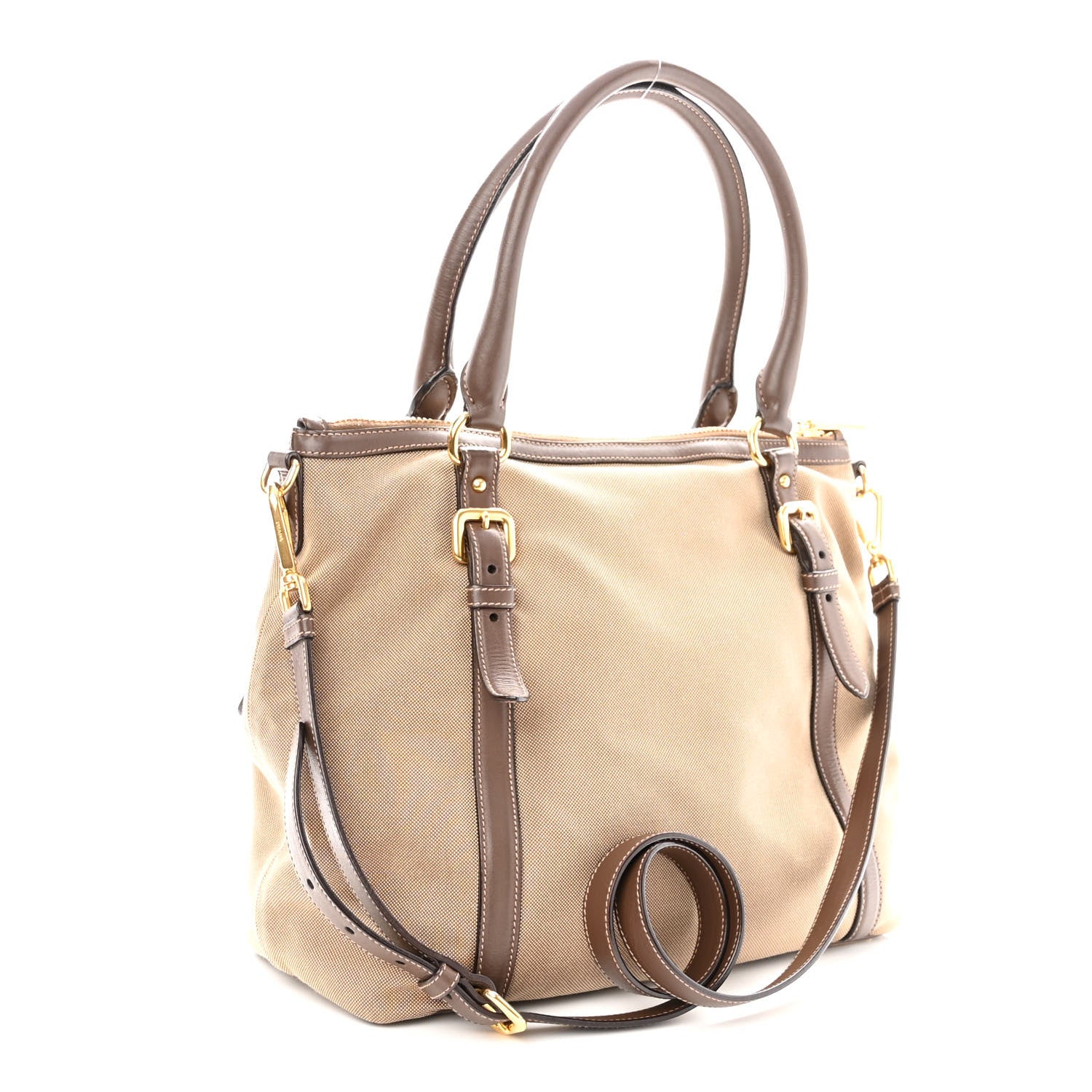 Prada Jacquard Logo Tote Corda Bruciato 2 of 9